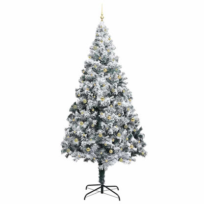 Weihnachtsbaum mit dekorativen Saitenlichtern Weiß 300 cm PVC