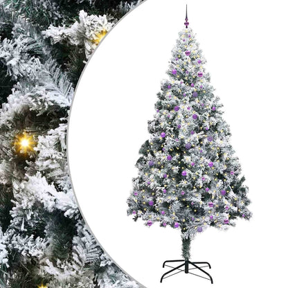 Weihnachtsbaum mit dekorativen Saitenlichtern Weiß 300 cm PVC