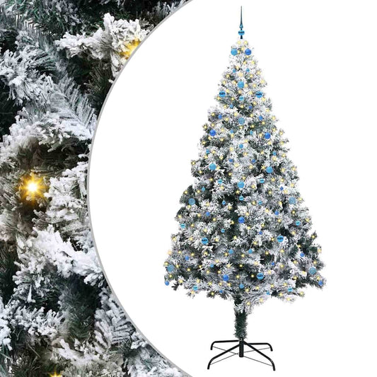 Weihnachtsbaum mit dekorativen Saitenlichtern Weiß 300 cm PVC
