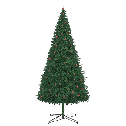 Weihnachtsbaum mit dekorativen Saitenlichtern Grün 400 cm PVC