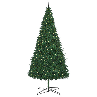 Weihnachtsbaum mit dekorativen Saitenlichtern Grün 400 cm PVC