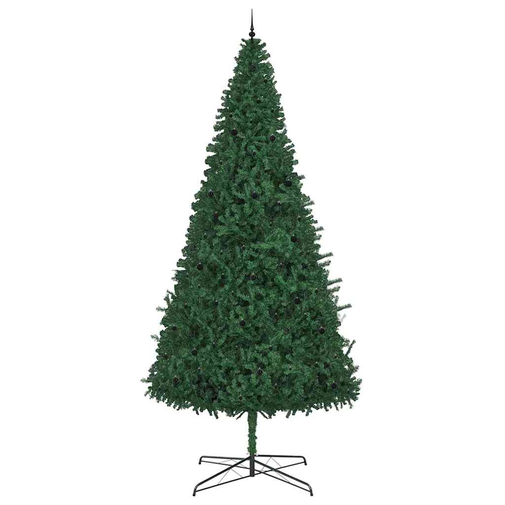 Weihnachtsbaum mit dekorativen Saitenlichtern Grün 400 cm PVC