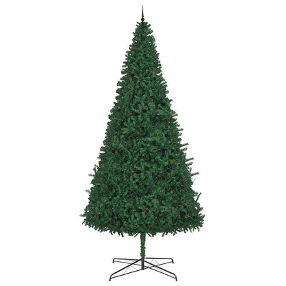 Weihnachtsbaum mit dekorativen Saitenlichtern Grün 400 cm PVC