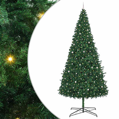 Weihnachtsbaum mit dekorativen Saitenlichtern Grün 400 cm PVC