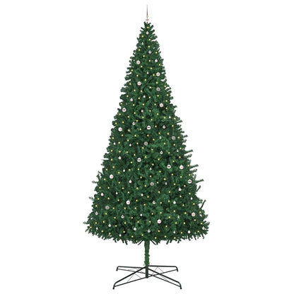 Weihnachtsbaum mit dekorativen Saitenlichtern Grün 400 cm PVC