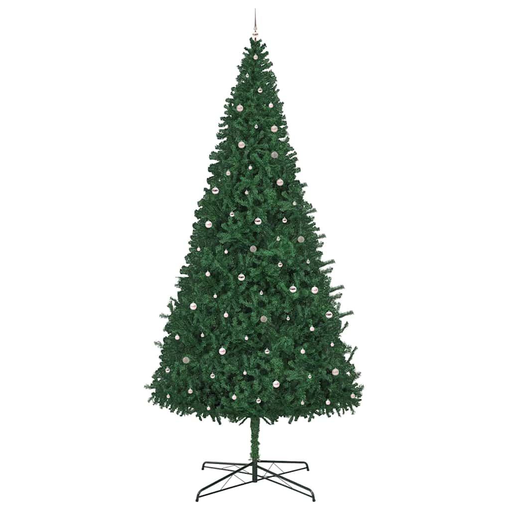 Weihnachtsbaum mit dekorativen Saitenlichtern Grün 400 cm PVC