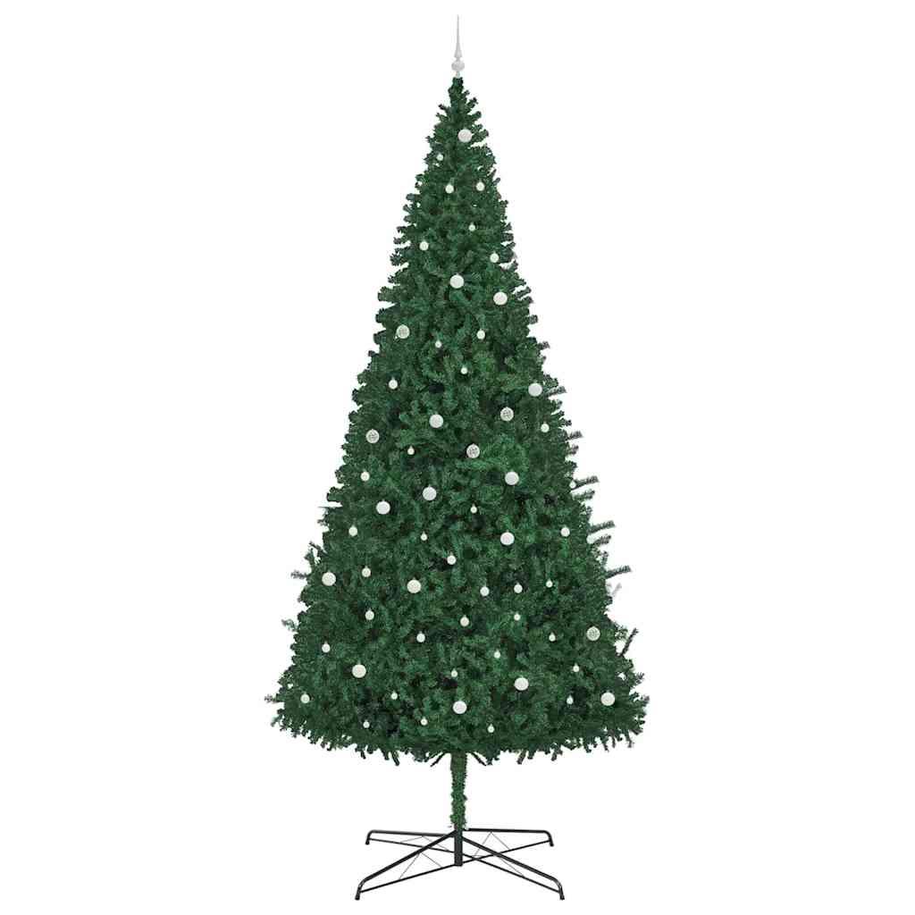 Weihnachtsbaum mit dekorativen Saitenlichtern Grün 400 cm PVC