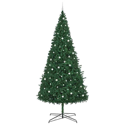 Weihnachtsbaum mit dekorativen Saitenlichtern Grün 400 cm PVC