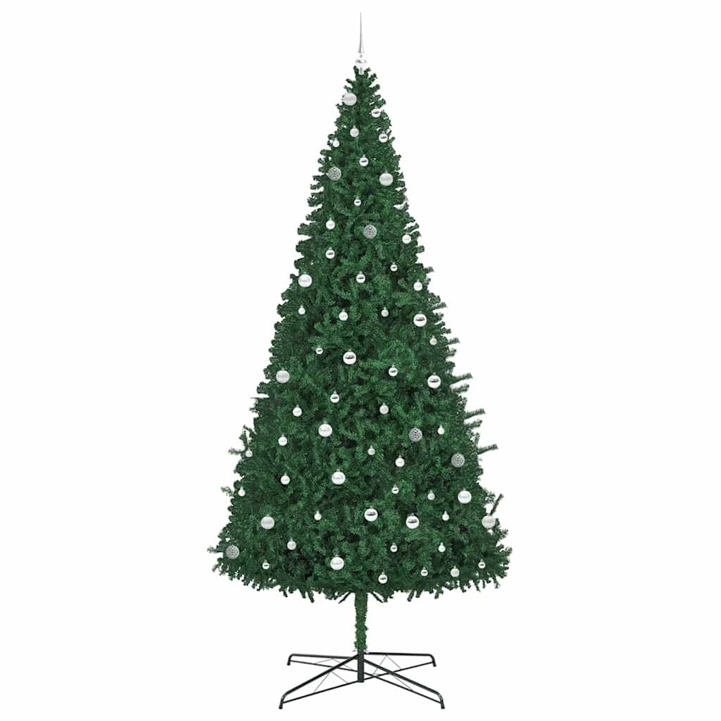 Weihnachtsbaum mit dekorativen Saitenlichtern Grün 400 cm PVC