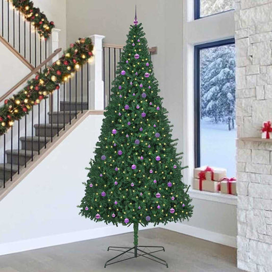 Weihnachtsbaum mit dekorativen Saitenlichtern Grün 400 cm PVC