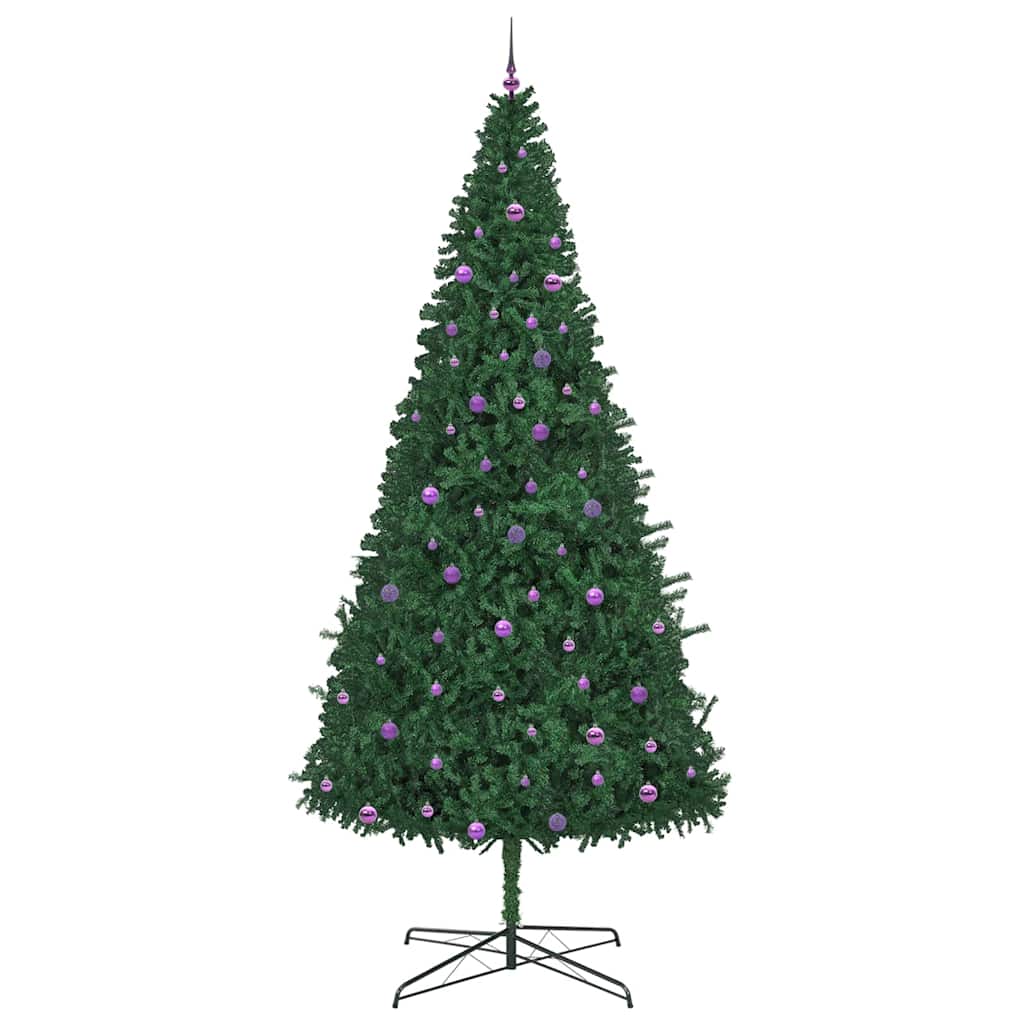 Weihnachtsbaum mit dekorativen Saitenlichtern Grün 400 cm PVC