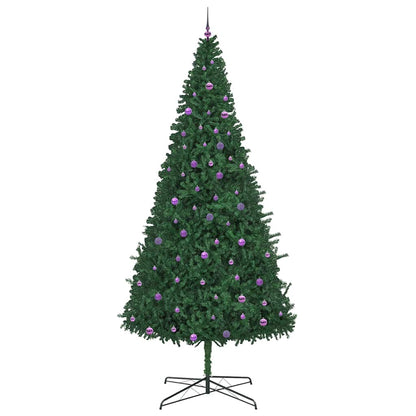 Weihnachtsbaum mit dekorativen Saitenlichtern Grün 400 cm PVC