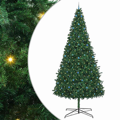 Weihnachtsbaum mit dekorativen Saitenlichtern Grün 400 cm PVC