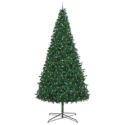 Weihnachtsbaum mit dekorativen Saitenlichtern Grün 400 cm PVC