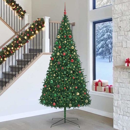 Weihnachtsbaum mit dekorativen Saitenlichtern Grün 400 cm PVC