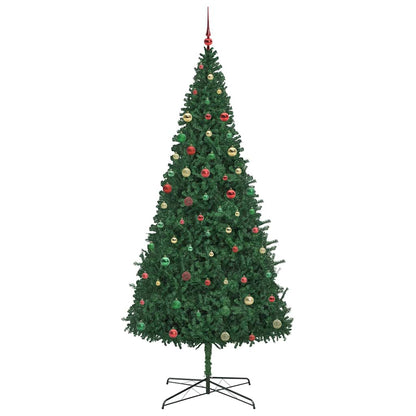 Weihnachtsbaum mit dekorativen Saitenlichtern Grün 400 cm PVC