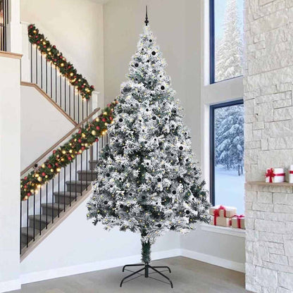 Künstlicher vorbeleuchteter Weihnachtsbaum mit Baallset Grün