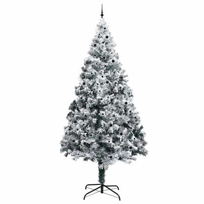 Künstlicher vorbeleuchteter Weihnachtsbaum mit Baallset Grün