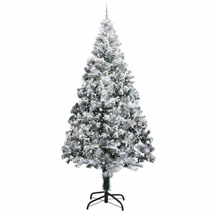 Künstlicher vorbeleuchteter Weihnachtsbaum mit Kugel-Set Grün