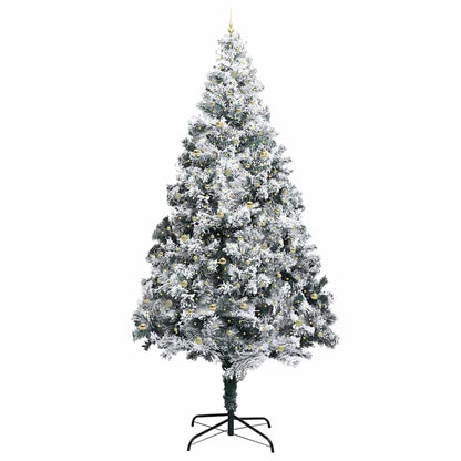Künstlicher vorbeleuchteter Weihnachtsbaum mit Kugelset Grün