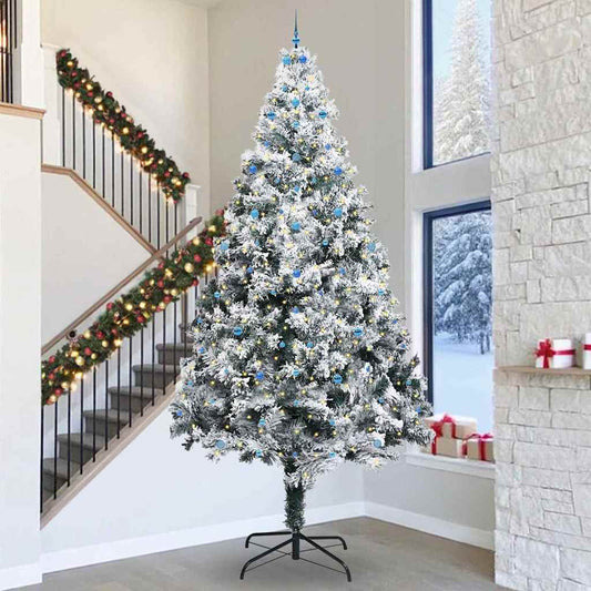 Künstlicher vorbeleuchteter Weihnachtsbaum mit Kugelset Grün