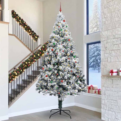 Künstlicher vorbeleuchteter Weihnachtsbaum mit Kugelset Grün