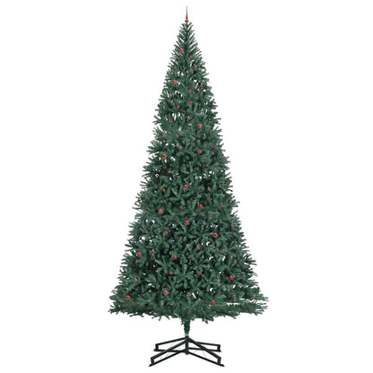 Künstlicher vorbeleuchteter Weihnachtsbaum mit Kugelset Grün