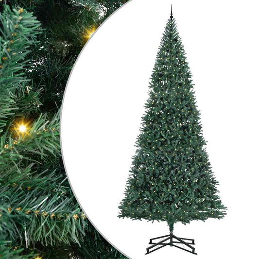 Künstlicher vorbeleuchteter Weihnachtsbaum mit Kugelset Grün