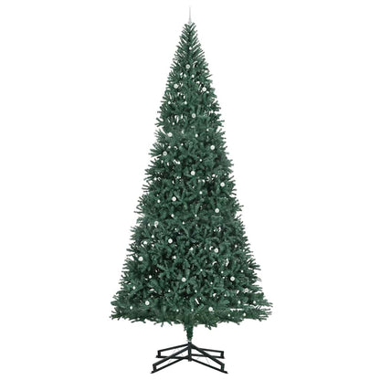 Künstlicher vorbeleuchteter Weihnachtsbaum mit Kugelset Grün