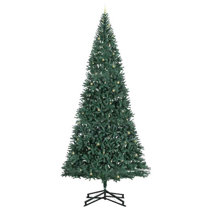 Künstlicher vorbeleuchteter Weihnachtsbaum mit Kugelset Grün