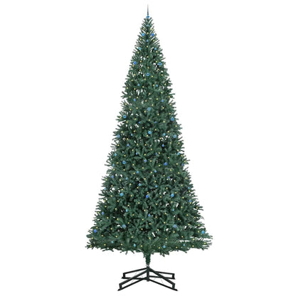 Künstlicher vorbeleuchteter Weihnachtsbaum mit Kugelset Grün
