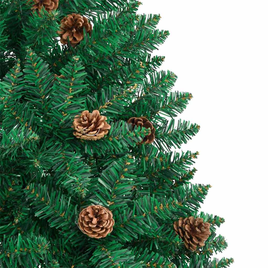 Schlanker Weihnachtsbaum mit 300 LEDs mit Ständer Grün 180 cm