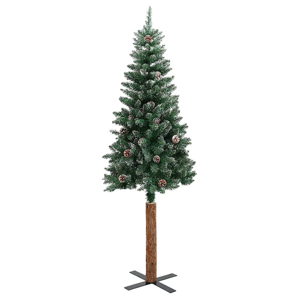 Schlanker Weihnachtsbaum mit 150 LEDs Grün und Weiß 150 cm