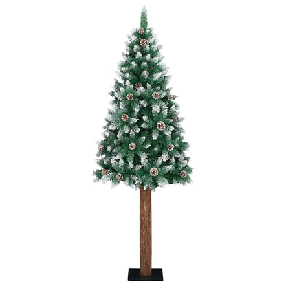 Schlanker Weihnachtsbaum mit 300 LEDs Grün und Weiß 180 cm