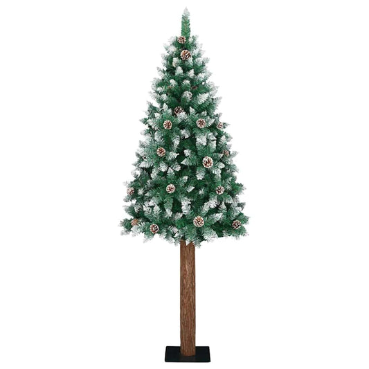Schlanker Weihnachtsbaum mit 300 LEDs Grün und Weiß 180 cm