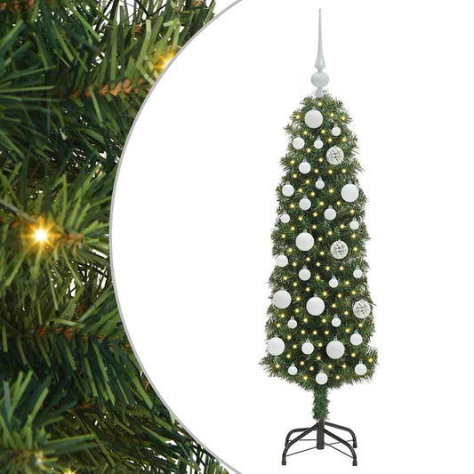 Künstlicher Weihnachtsbaum mit 150 LEDs mit Ständer Grün 120 cm