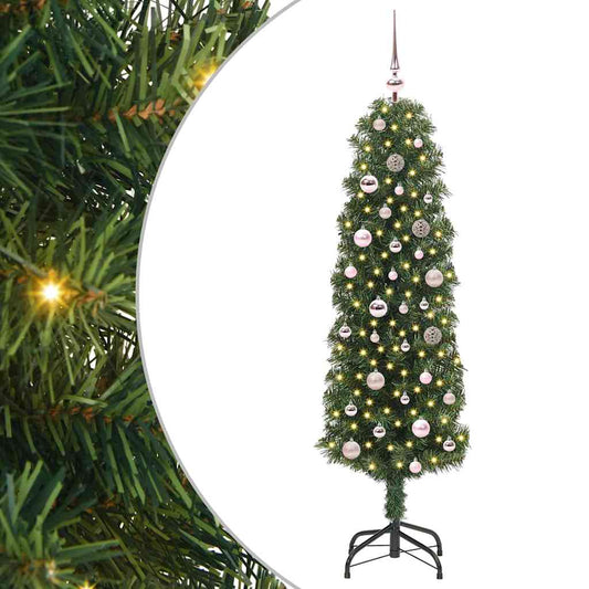 Künstlicher Weihnachtsbaum mit 150 LEDs mit Ständer Grün 150 cm