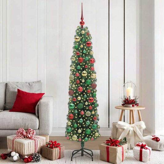 Künstlicher Weihnachtsbaum mit 300 LEDs mit Ständer Grün 180 cm