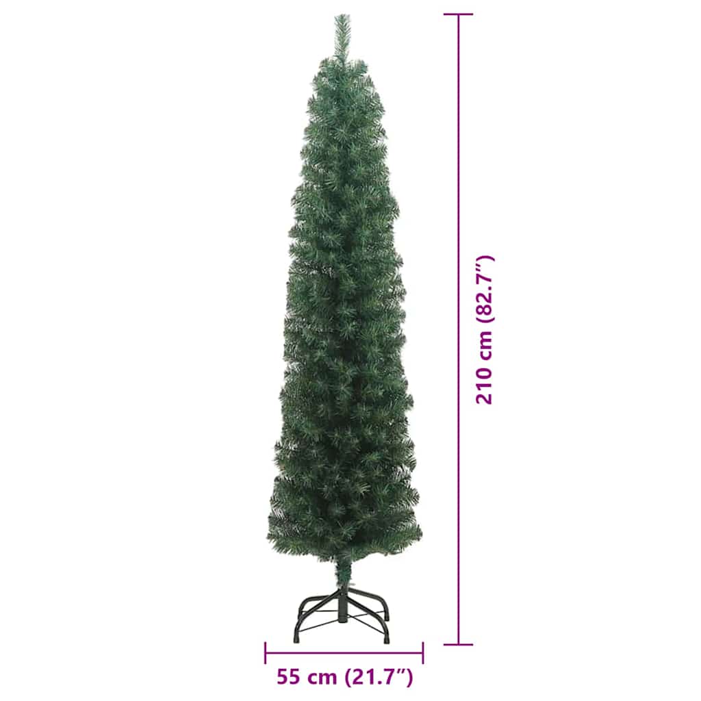 Künstlicher Weihnachtsbaum mit 300 LEDs mit Ständer Grün 210 cm