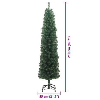 Künstlicher Weihnachtsbaum mit 300 LEDs mit Ständer Grün 210 cm