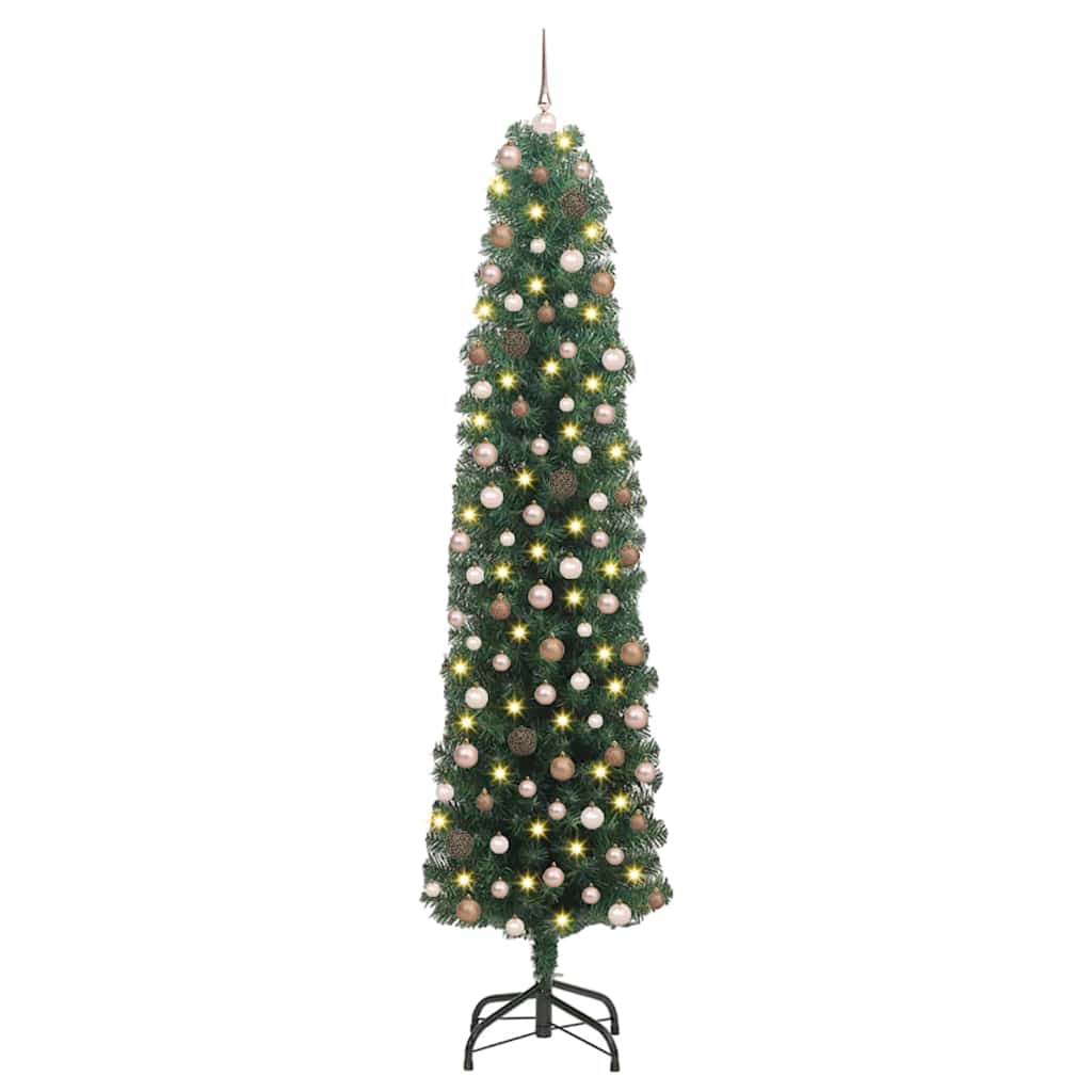 Künstlicher Weihnachtsbaum mit 300 LEDs mit Ständer Grün 210 cm