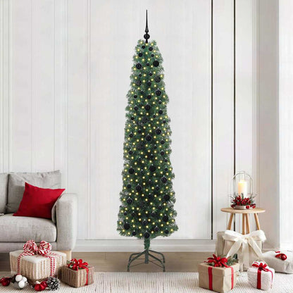 Künstlicher Weihnachtsbaum mit 300 LEDs mit Ständer Grün 210 cm