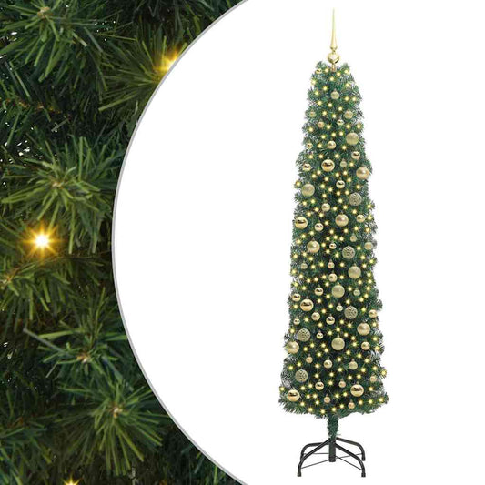 Künstlicher Weihnachtsbaum mit 300 LEDs mit Ständer Grün 210 cm