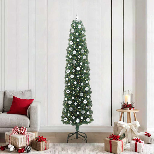 Künstlicher Weihnachtsbaum mit 300 LEDs mit Ständer Grün 210 cm