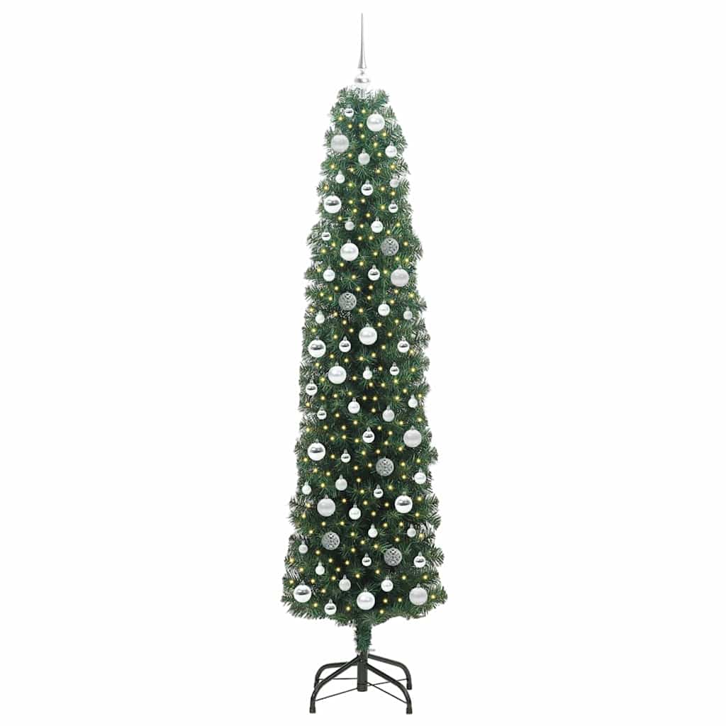 Künstlicher Weihnachtsbaum mit 300 LEDs mit Ständer Grün 210 cm