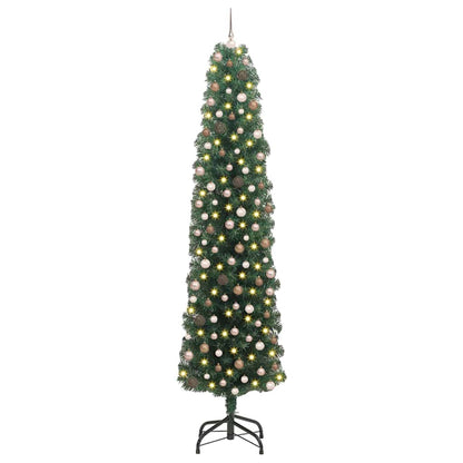 Künstlicher Weihnachtsbaum mit 300 LEDs mit Ständer Grün 240 cm