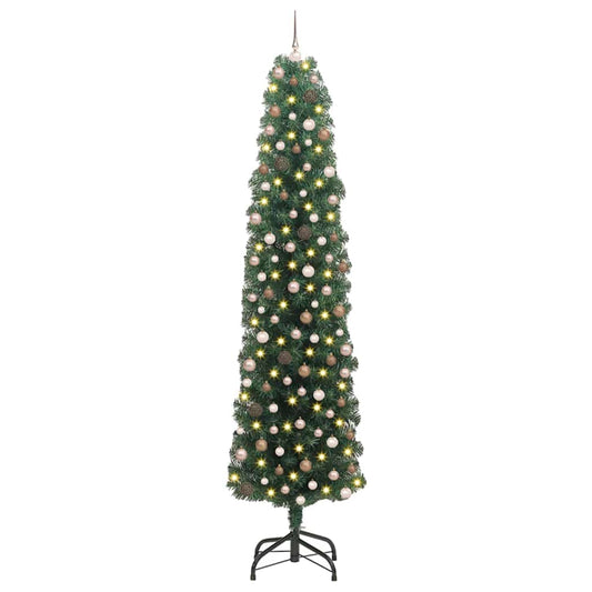 Künstlicher Weihnachtsbaum mit 300 LEDs mit Ständer Grün 240 cm