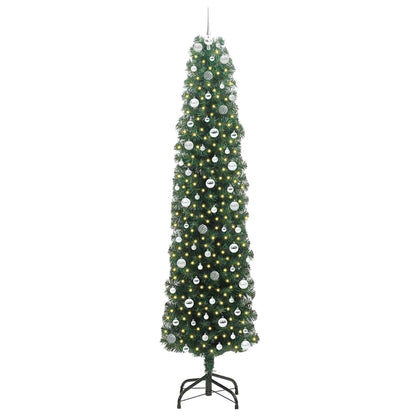Künstlicher Weihnachtsbaum mit 300 LEDs mit Ständer Grün 240 cm