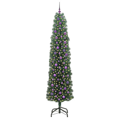 Künstlicher Weihnachtsbaum mit 300 LEDs mit Ständer Grün 240 cm