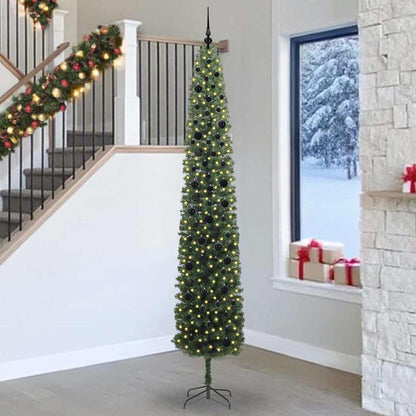 Künstlicher Weihnachtsbaum mit 300 LEDs mit Ständer Grün 270 cm